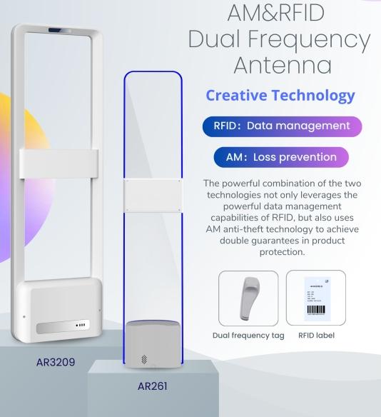 AM+RFID врата с двучестотен канал, препоръчва се за магазини за обувки и дрехи!
